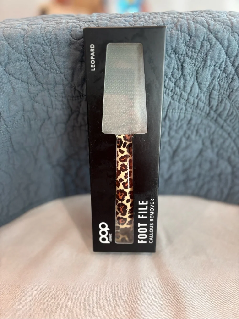 Pop Sonic Leopard Nano Glass Foot File Callus Remover NEW